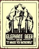 Elephant Beer Sign, Size: 12 x 15