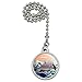 Waving Manatee Mermaid On Rocks And Waves Funny Ceiling Fan and Light Pull Chain
