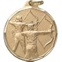 1 1/4 Inch Gold Archery Medal