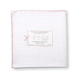 SwaddleDesigns Ultimate Receiving Blanket  - Polka Dots - Bright Pink