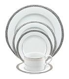 Nikko Ceramics Platinum Filigree 20-Piece Dinnerware Set, Service for 4