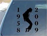 Michael Jackson Silhouette Tribute 1958 - 2009 - Vinyl Decal Sticker | Vinyl Color: Black 18"