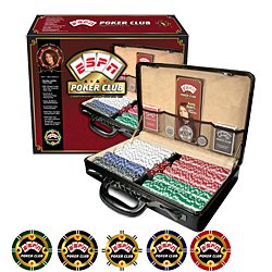 ESPNR 500 pc Championship Edition Set w/Genuine Leather Case