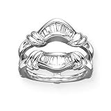14K White Gold 3/8 ct. Baguette Cut Diamond Ring Guard