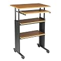 Adjustable Stand-Up Workstation - Oak/ Black (29")
