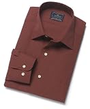  : Dockers Men's Textured Stripe Shirt, Burgundy, 15/15.5 - 32/33