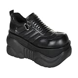 Demonia Men's BOXER-05 4 Platform Cyber Black Pu Shoes