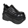 Demonia Men's BOXER-05 4" Platform Cyber Black Pu Shoes