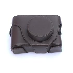 EzFoto Dark Brown Simulated Leather Case for Fuji Fineix X100