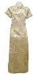 Chinese Long Dress Gold Dragons and Firebirds Phoenix - Small
