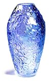 Lalique Crystal Violeta Vase Blue 12610