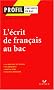 L'�crit de fran�ais au bac