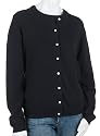 Bill Blass Women's Cardigan Long Sleeve Sweater,Navy,Large