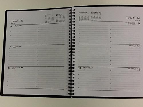 Creative Colors Signature 2019 Professional Spiral Weekly/Monthly Dated Planner, 8" x 10" Random Assorted Colors (Black/Grey/Burgundy), Soft Leather-Like Cover