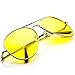 zeroUV - Classic Metal Frame Yellow Tinted Night Driving Aviator Sunglasses