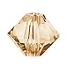 SWAROVSKI ELEMENTS Crystal #5328 3mm Bicone Beads Golden Shadow (25 Beads)