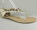 Pyramid Stud Thong Sandal 6 GOLD
