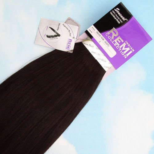 INDIAN REMY HUMAN HAIR EXTENSION WEAVE 22" COLOR 2 DARKEST BROWN