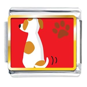 Dog Paw Italian Charm Bracelet Link