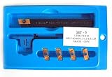 Nikcole Mini-Groove Kit, 1/2" Shank toolholder plus 5 coated carbide grooving inserts .035-.073"
