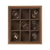9 Compartment Wood Jewelry Stax - Espresso by Neatnix