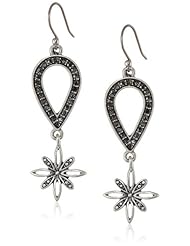 Lucky Brand "Icicle" Silver Floral Drop Earrings