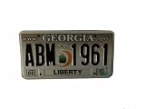 Georgia, www.Georgia.Gov grey background black numbers License Plate