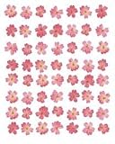 Art Poster Print - Eight Lines of Pink Flowers - Artist: Tasmin Phoenix- Poster Size: 19 X 15