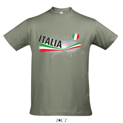 Fanshirt Herren ITALIA, Italien Ländershirt EM / WM Trikot S-XXL , Khaki , XXL