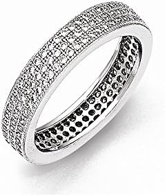 Sterling Silver & CZ Brilliant Embers Ring, 6