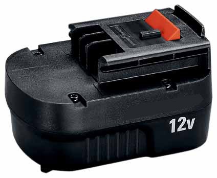 BLACK AND DECKER 12V 高容量スライド式バッテリーパック A12EX