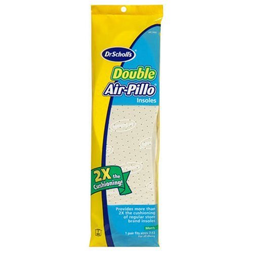 Dr. Scholl's Air-Pillo Double Insoles, Men's, 1-Pair Packages (Pack of 6)