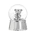 Teddy Bear Musical Snowglobe with Silvertone Base
