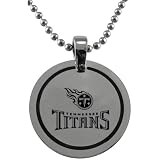 Team Titanium Tennessee Titans Stainless Steel Circle Pendant with Chain
