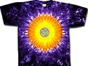 OM Symbol Yoga Meditation PURPLE SUN Tie Dye T-shirt Tee Shirt