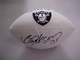 Bo Jackson Hand Signed Autographed Oakland Raiders Full Size NFL Football w/ Photo of Signing
