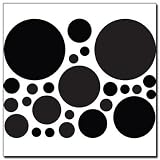 Black Polka Dot Wall Decor Transfer Stickers Mural