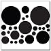 Baby : Black Polka Dot Wall Decor Transfer Stickers Mural