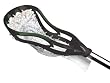 STX Deuce Lacrosse Head with White Power V Stringing, Black/Green