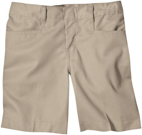 Dickies Big Girls' Flex Waist Classic Short, Khaki, 14 Regular