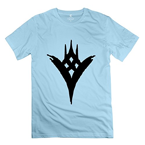YX-Tee Fashion DesignXY-TEE Men's Crew Neck Tee Destiny Game The Taken King SkyBlue Size S