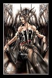Renee Bierepfel (Gothic Fairy - Dark Thoughts) Art Black Wood-Mounted Poster Print - 24 X 36