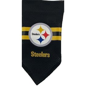 Pittsburgh Steelers Official NFL Dog Bandanna ... M L by Hunter Manufacturing