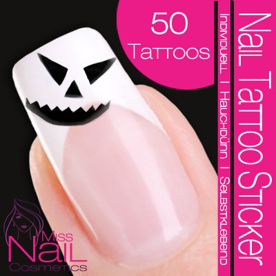 Nail Tattoo Sticker Halloween - Pumpkin / Face