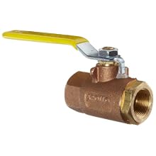 Apollo 70LF-100 Series Bronze Ball Valve, Potable Water Service, Two Piece, Inline, Lever, NPT Female