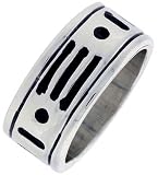 3/8 (9 mm) Sterling Silver Hand Made Band Ring