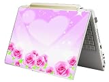 Bundle Monster Laptop Notebook Skin Sticker Cover Art Decal – 12″ 14″ 15″ 17″ – Fit HP Dell Asus Compaq – Pink Rose Heart
