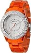 Fossil #ES2453 Women's Orange Acrylic Topring Glitz Watch