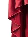 Choies Women's Burgundy/Black Bowknot High Waist Hi-lo Party Skater Skirt