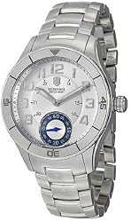 Stainless Steel Mechanical Silver Tone Dial Link Bracelet